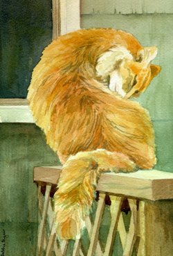 painting of cat