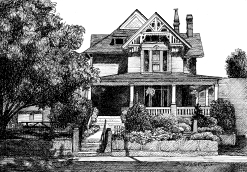 drawing of Hidden House