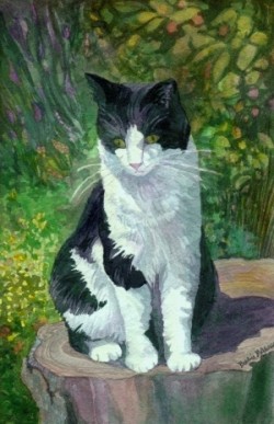 painting of cat
